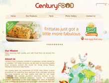 Tablet Screenshot of centuryfood.com